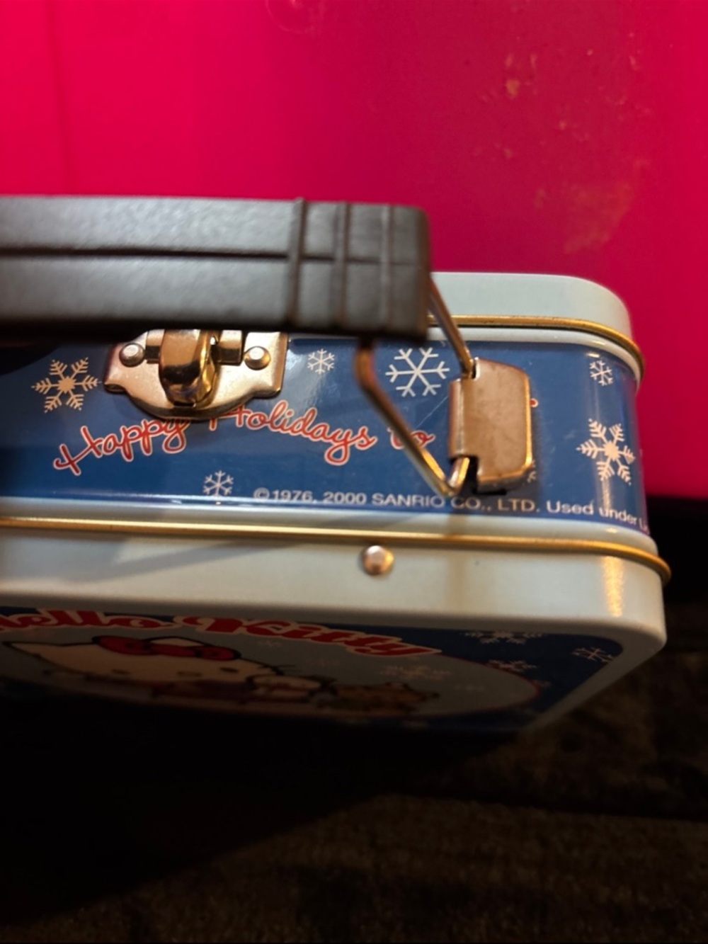 Vintage Hello Kitty Blue Tin Lunchbox - Picture 3 of 3